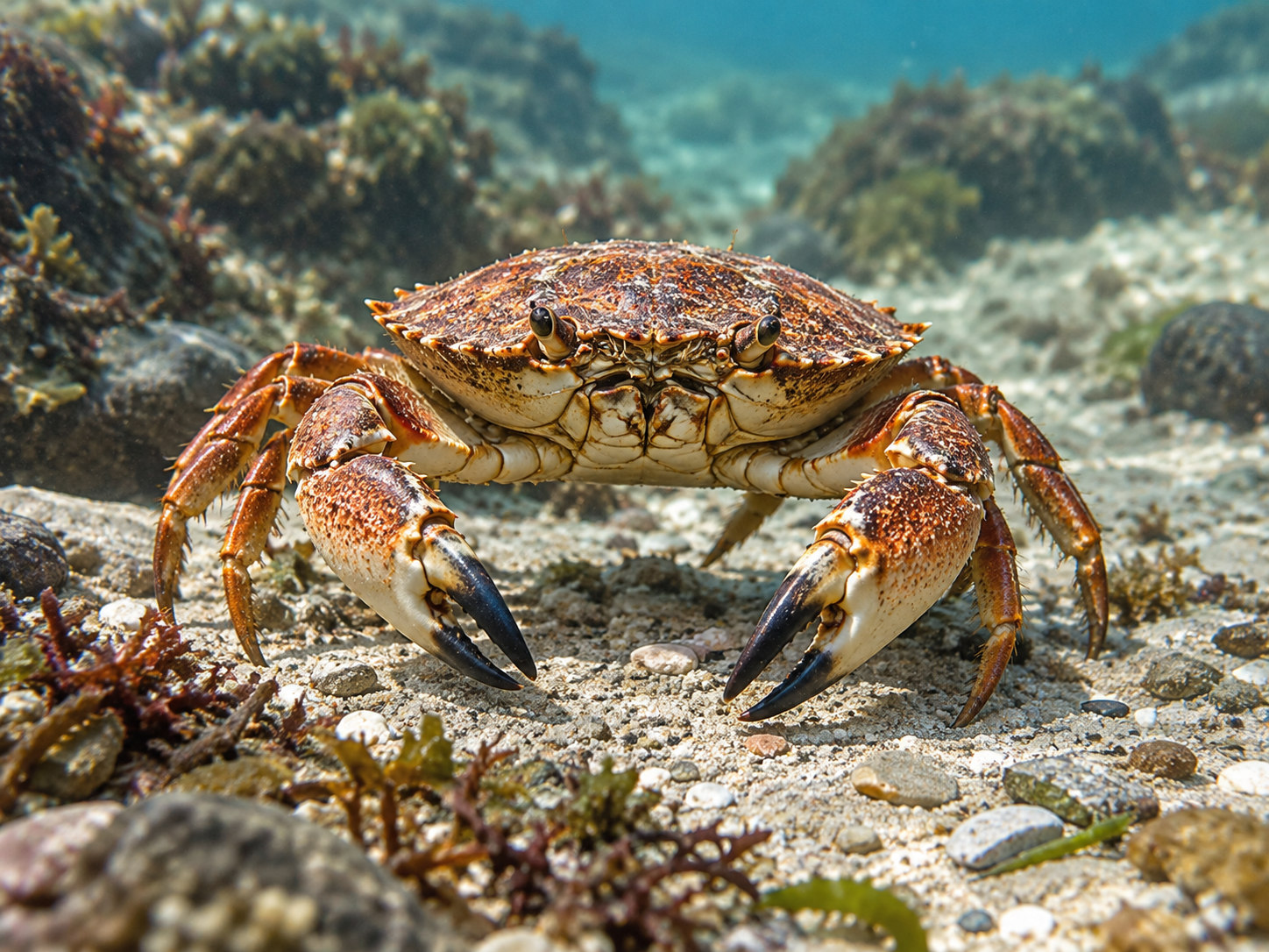AI-generated animal illustration: Crab