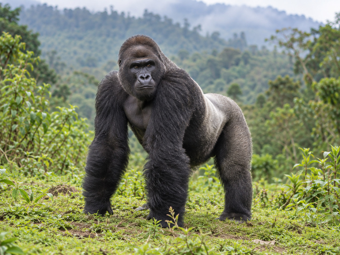 AI-generated animal illustration: Gorilla