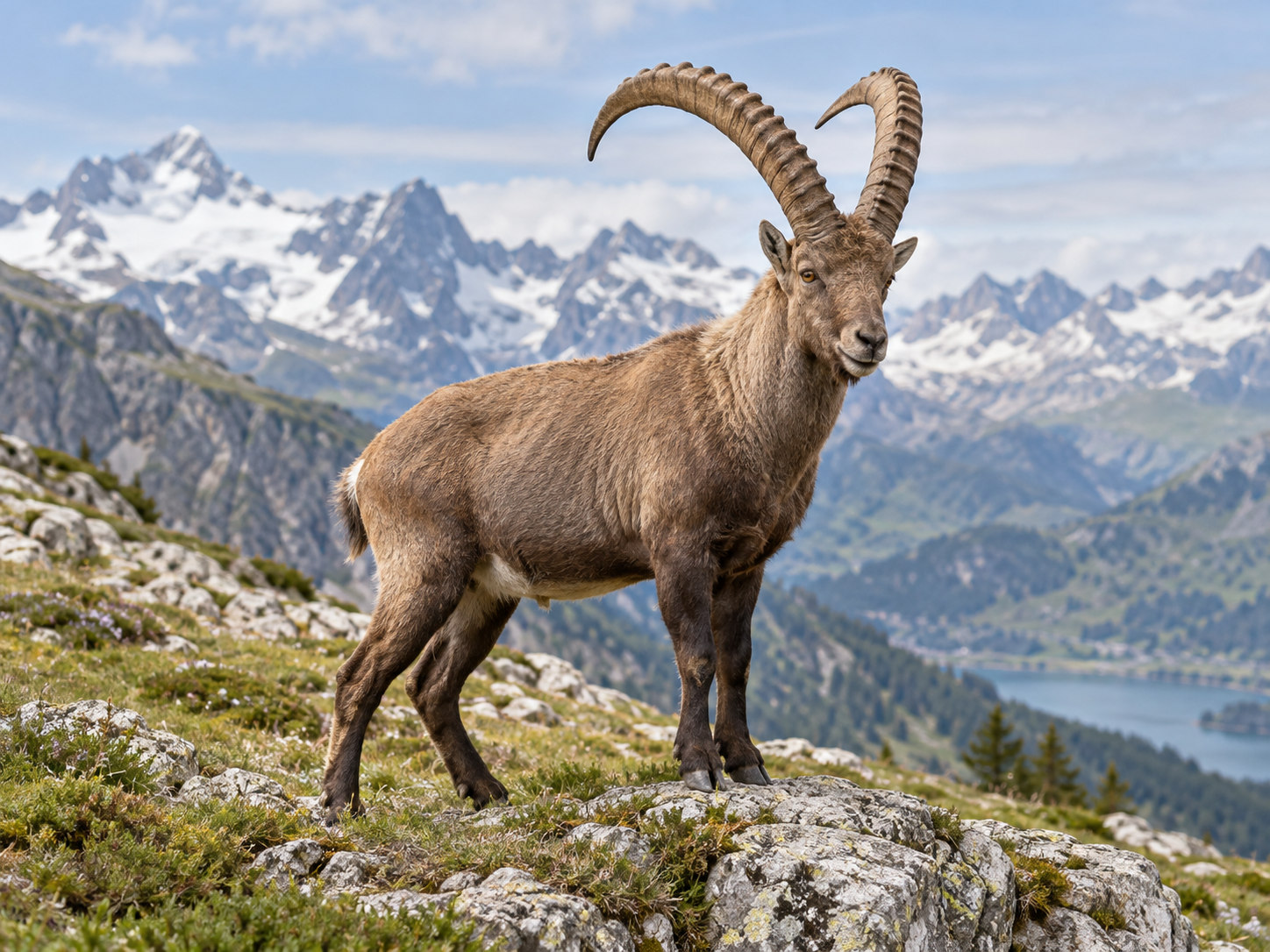 AI-generated animal illustration: Ibex