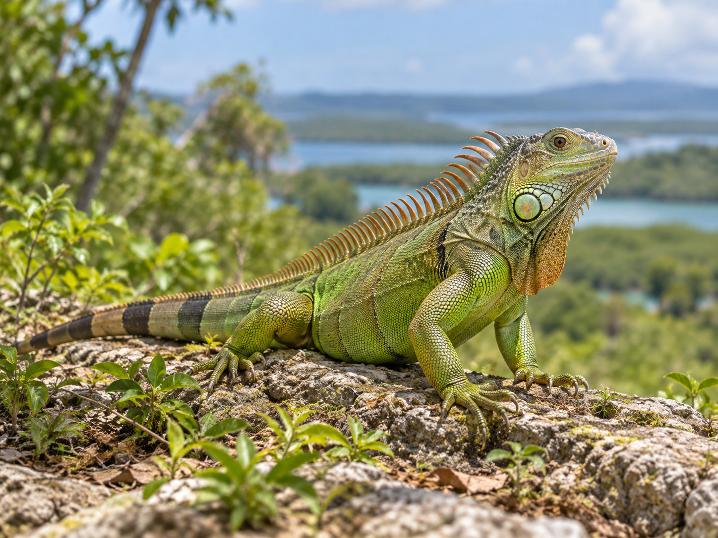 AI-generated animal illustration: Iguana