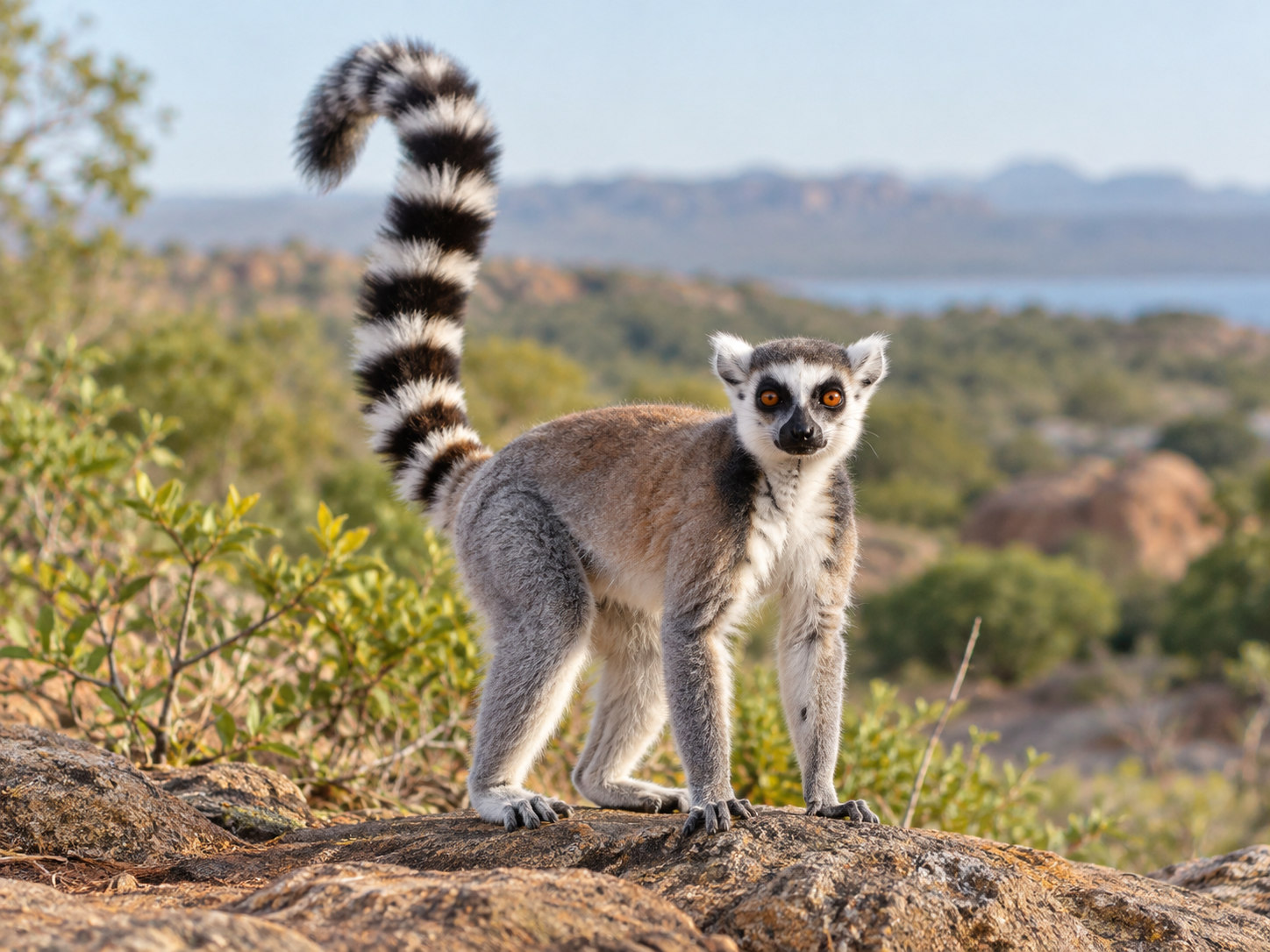 AI-generated animal illustration: Lemur