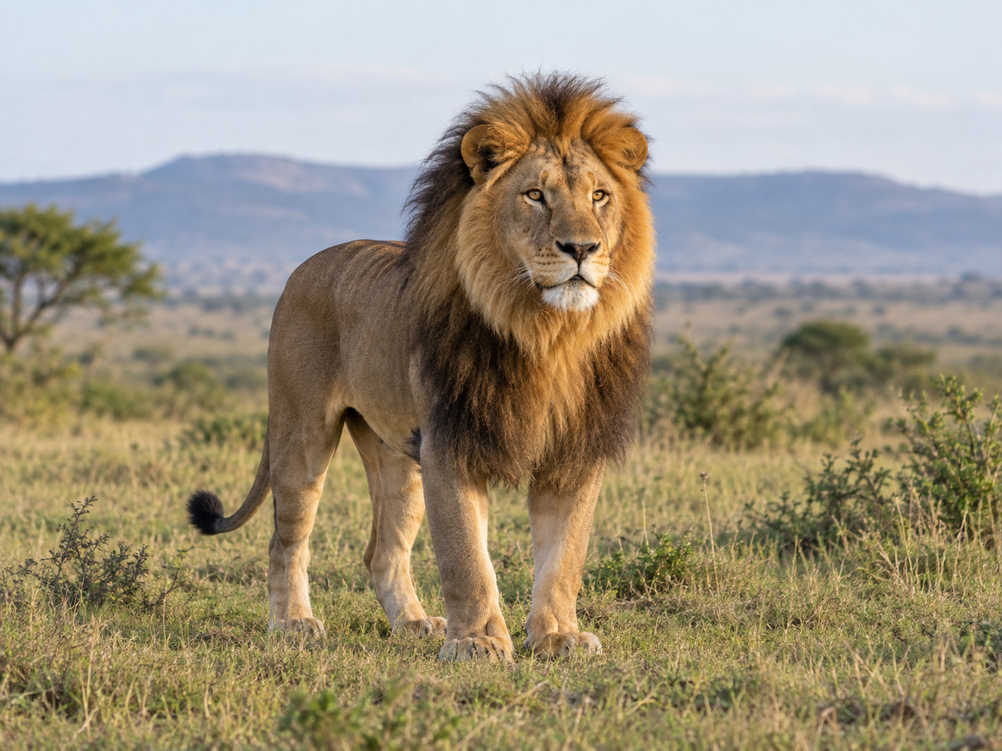 AI-generated animal illustration: Lion