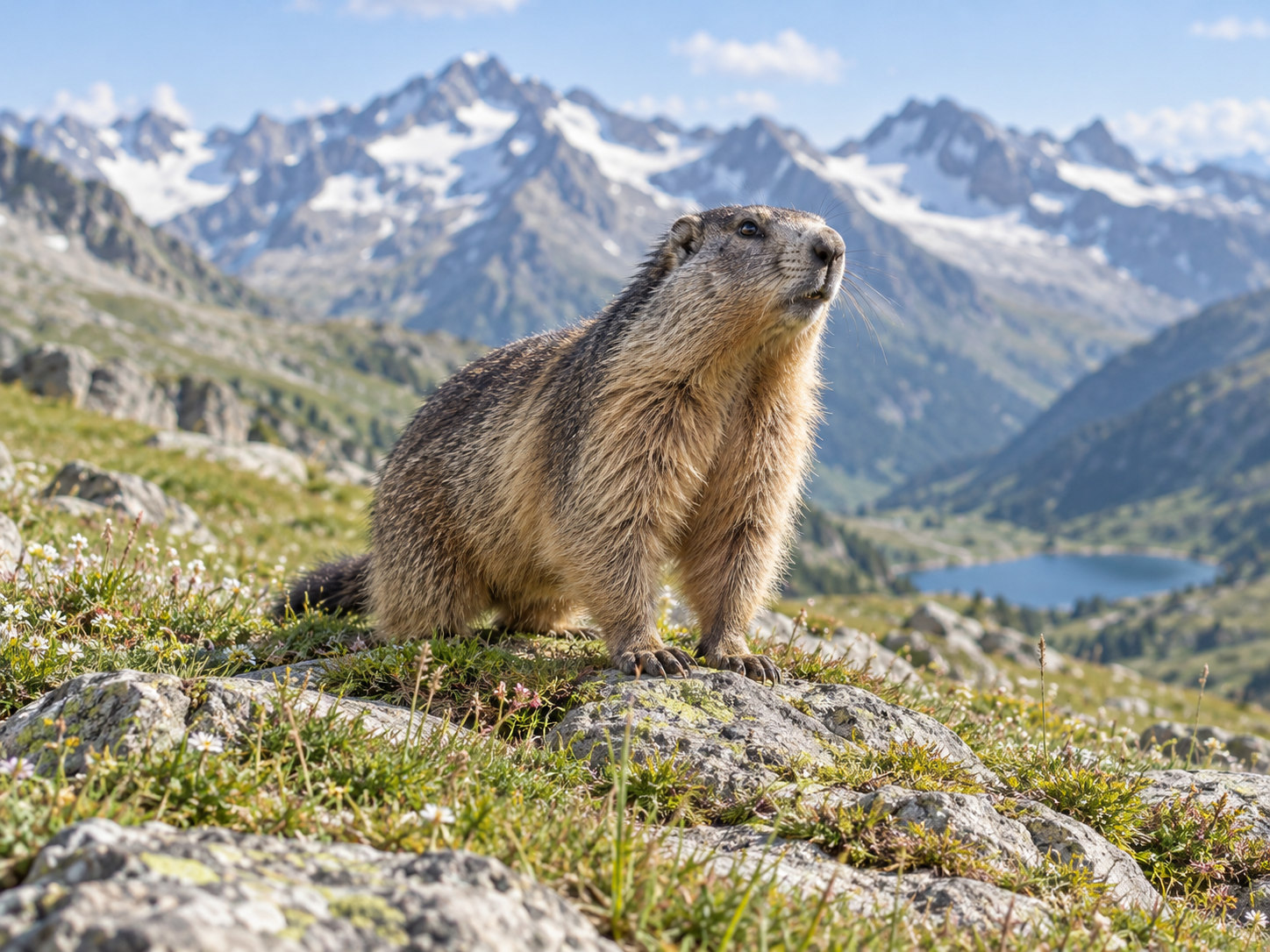 AI-generated animal illustration: Marmot