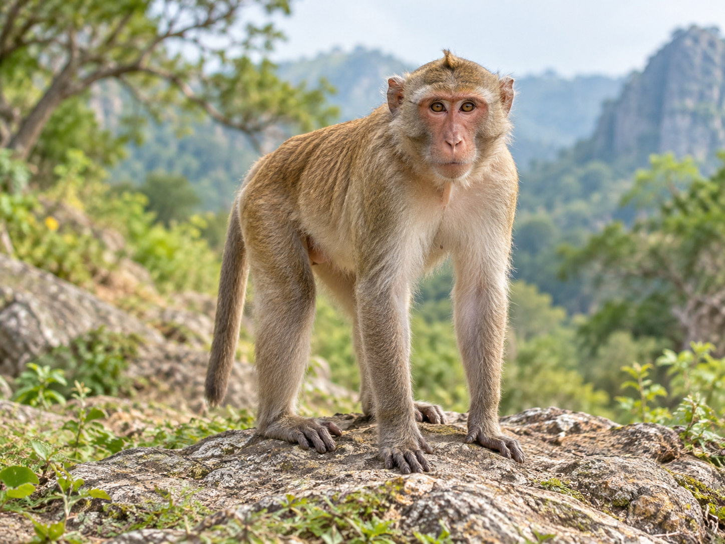 AI-generated animal illustration: Monkey