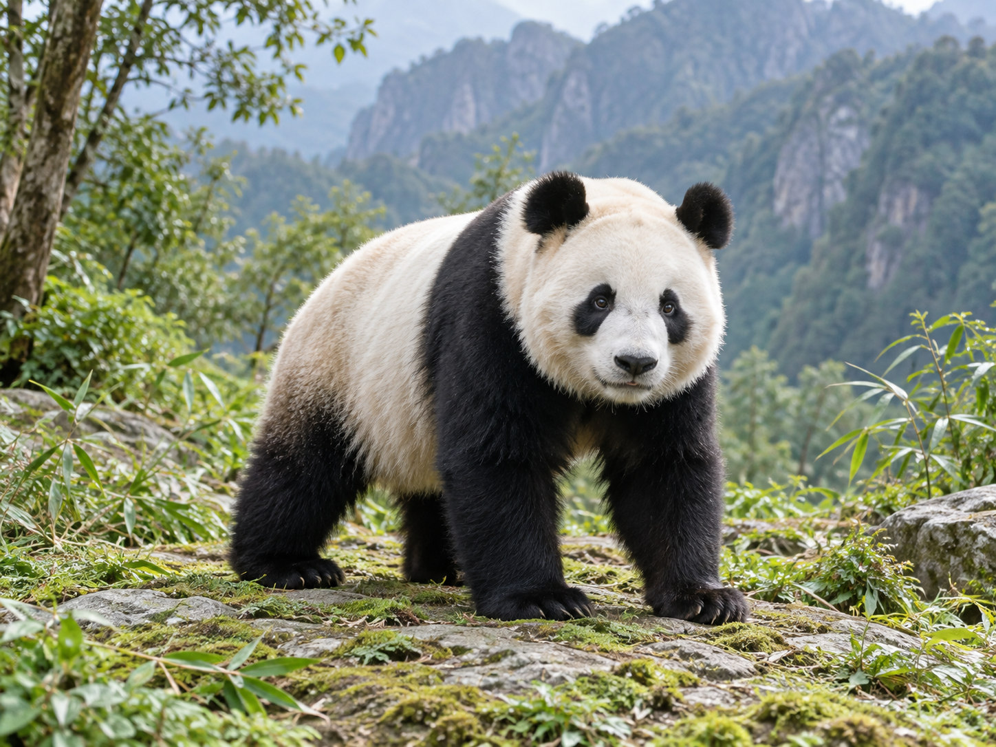 AI-generated animal illustration: Panda