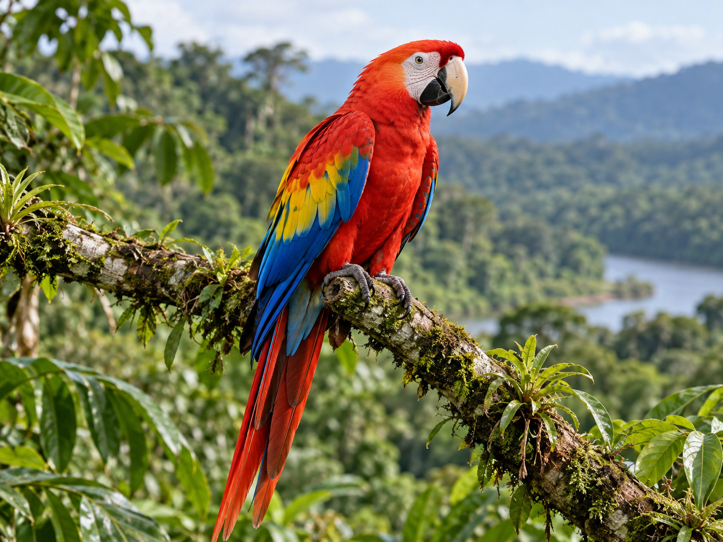 AI-generated animal illustration: Parrot