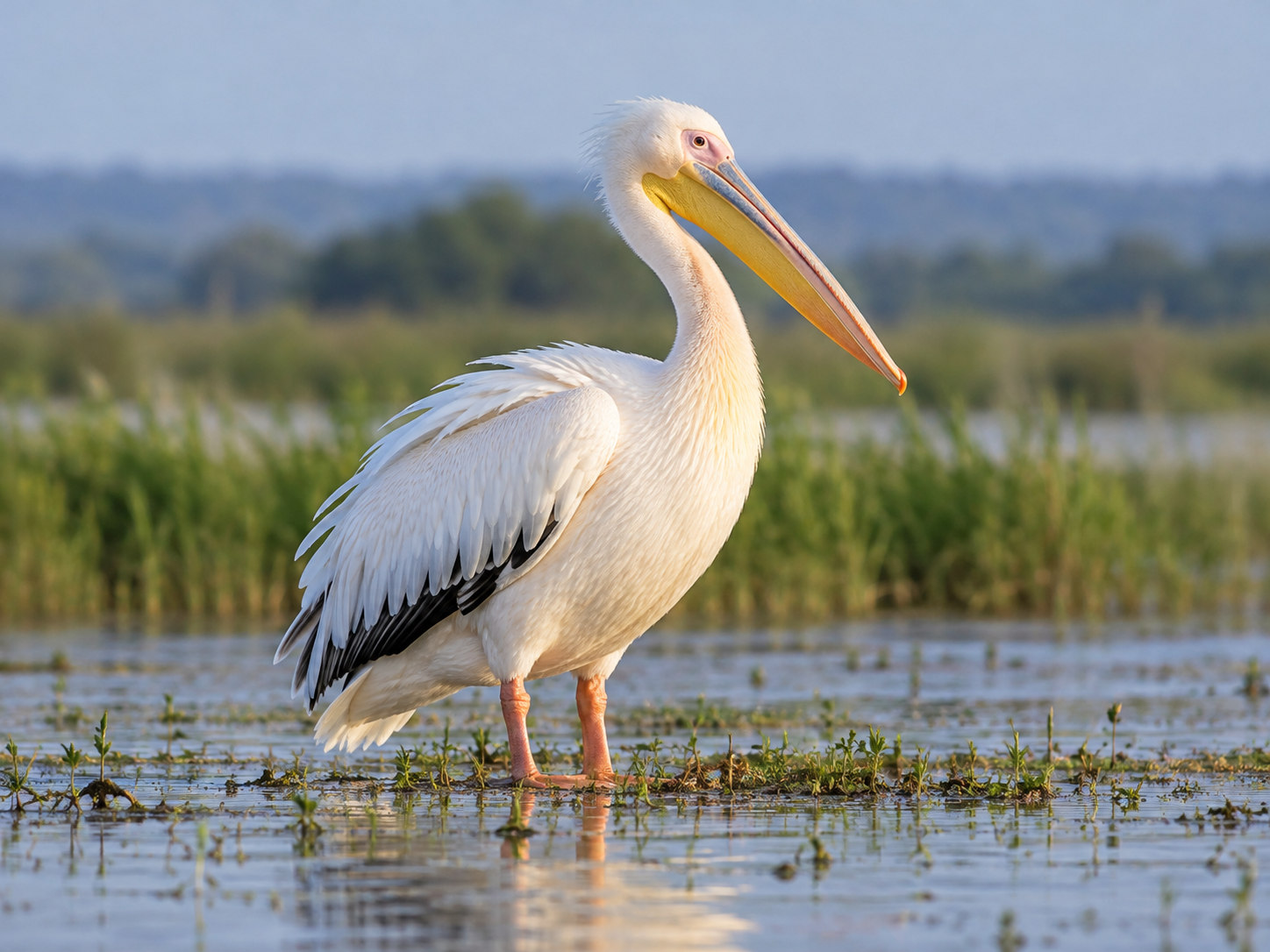 AI-generated animal illustration: Pelican