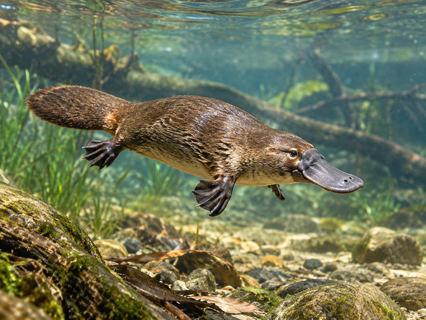 AI-generated animal illustration: Platypus