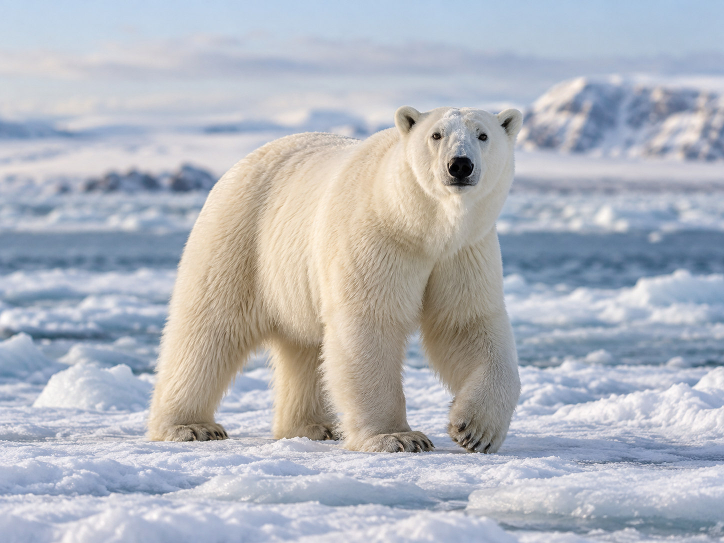 AI-generated animal illustration: Polar bear