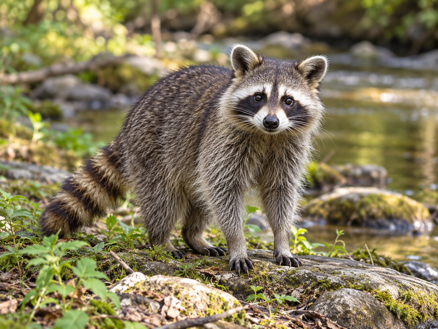 AI-generated animal illustration: Raccoon