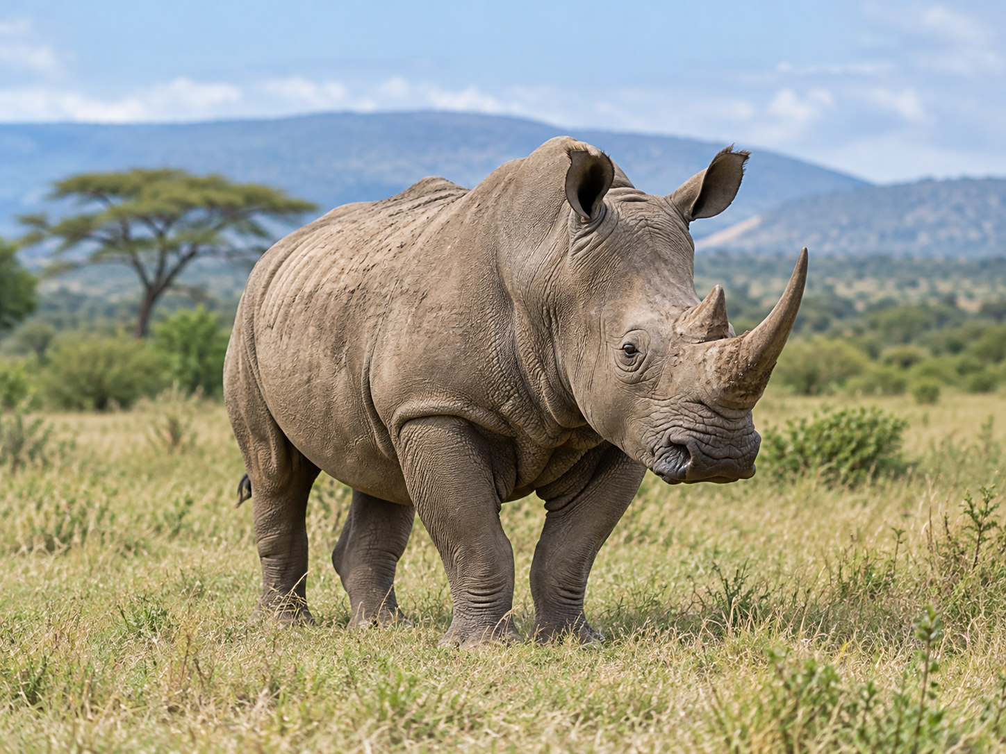 AI-generated animal illustration: Rhinoceros