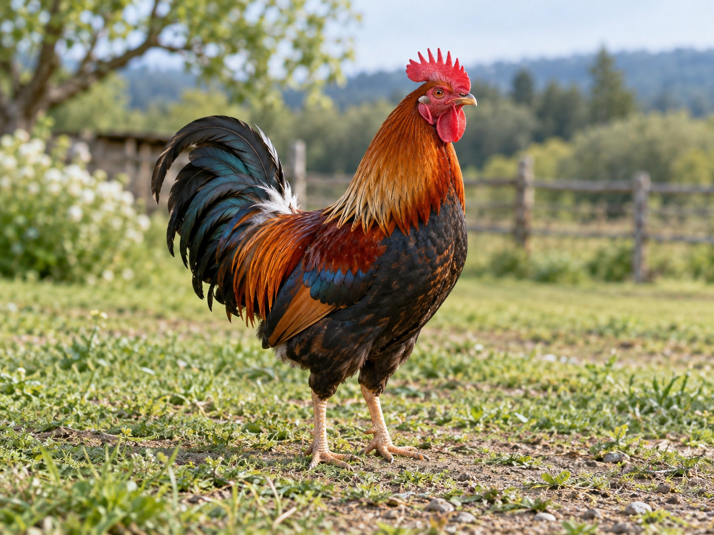 AI-generated animal illustration: Rooster
