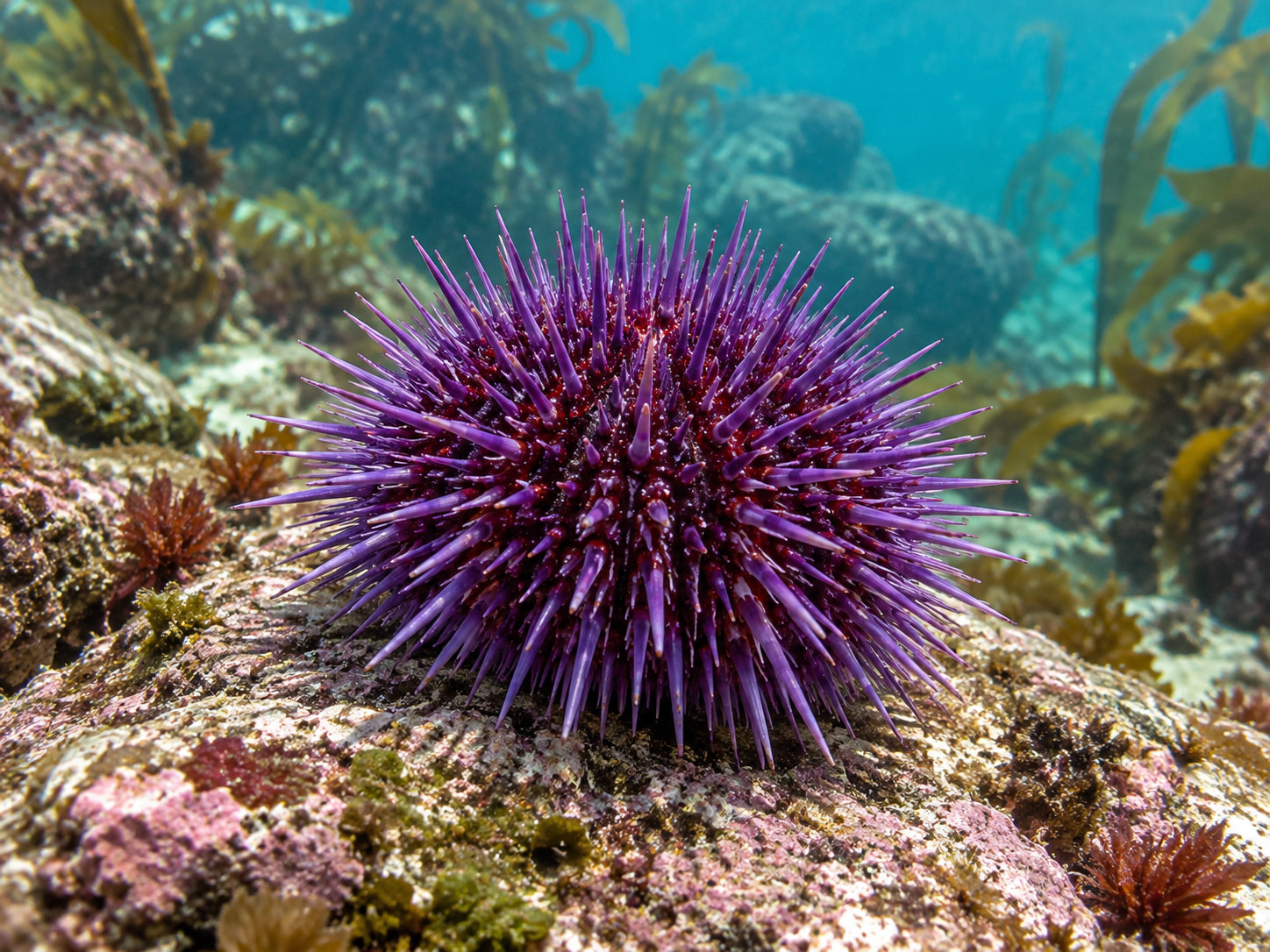 AI-generated animal illustration: Sea urchin