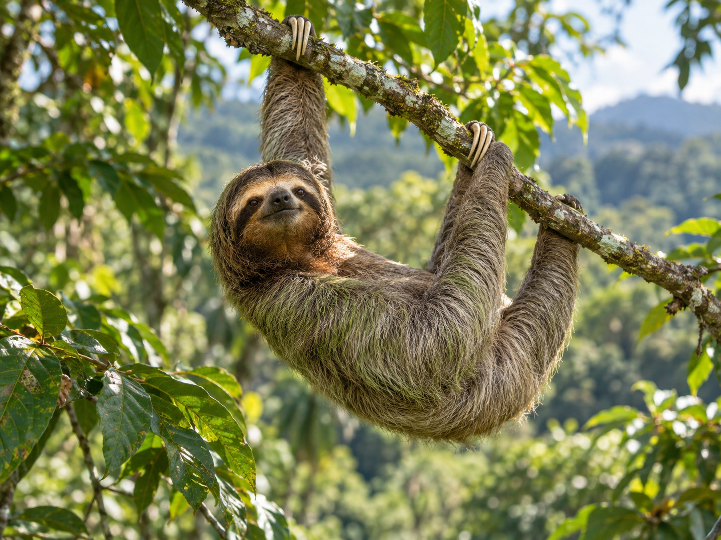 AI-generated animal illustration: Sloth