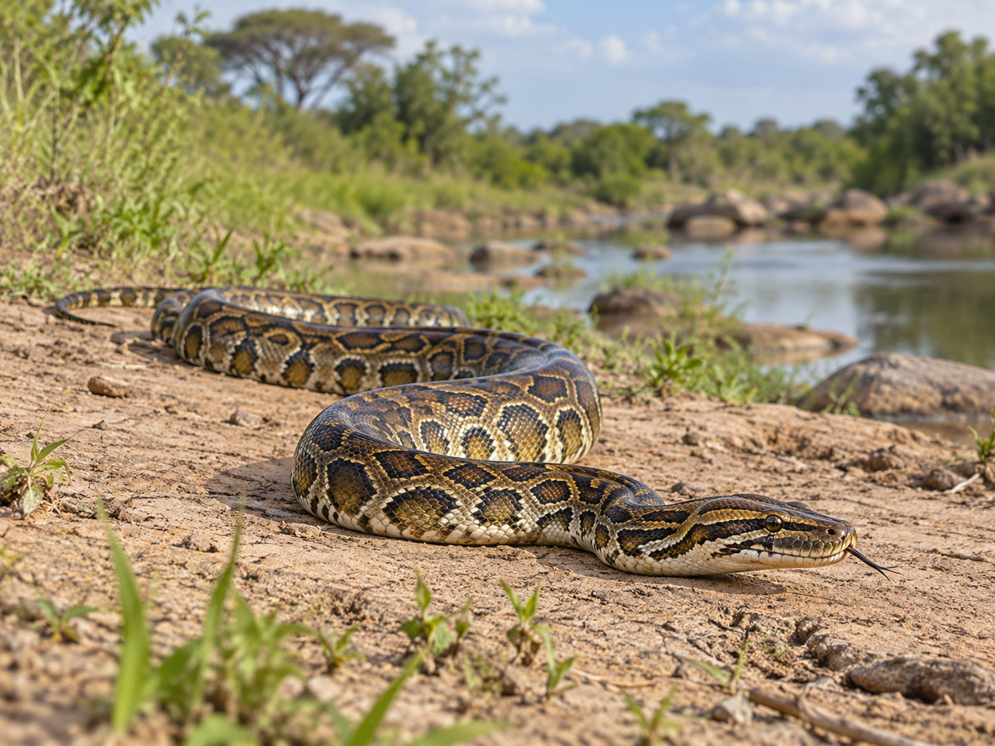 AI-generated animal illustration: Snake