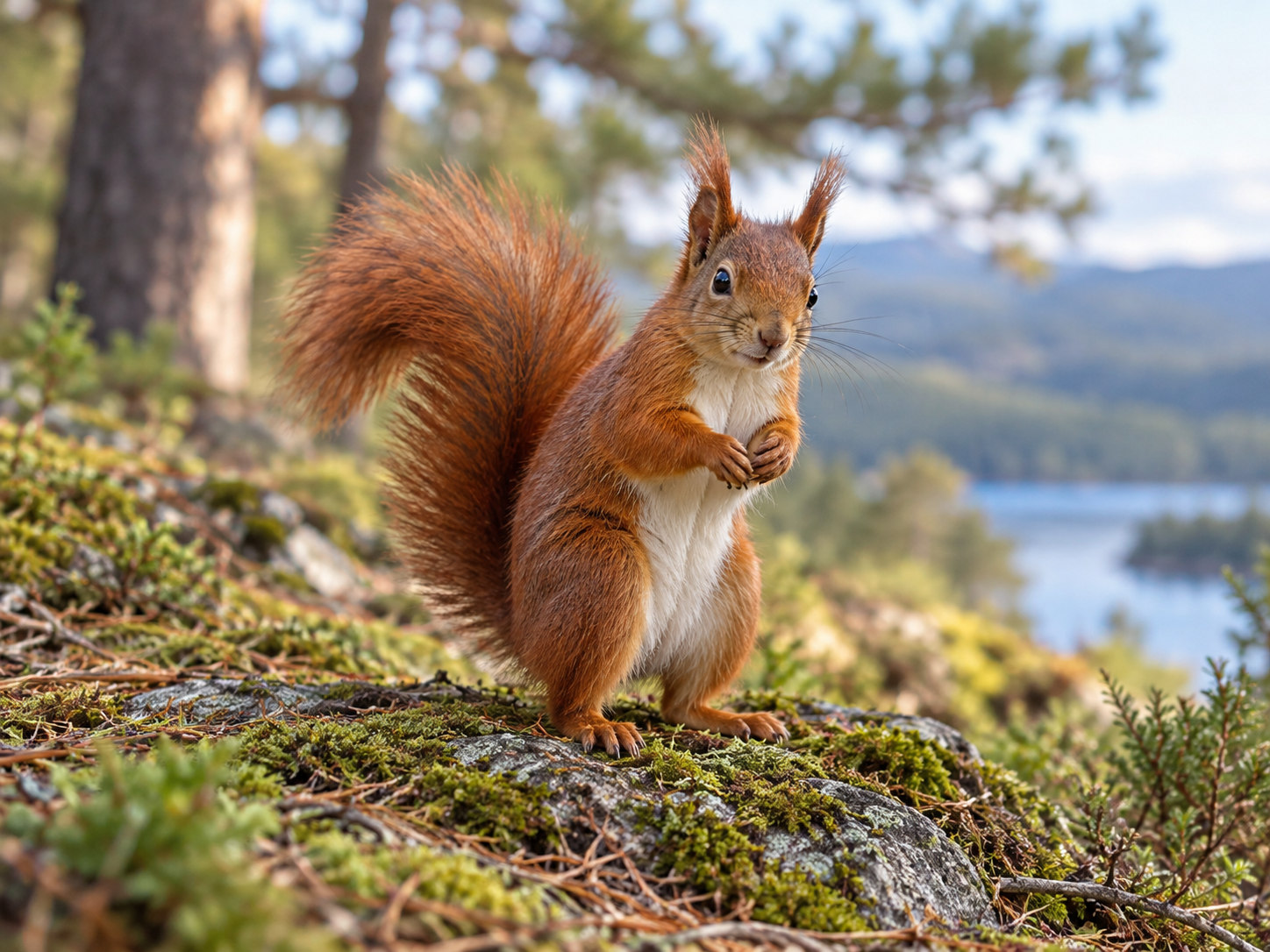 AI-generated animal illustration: Squirrel