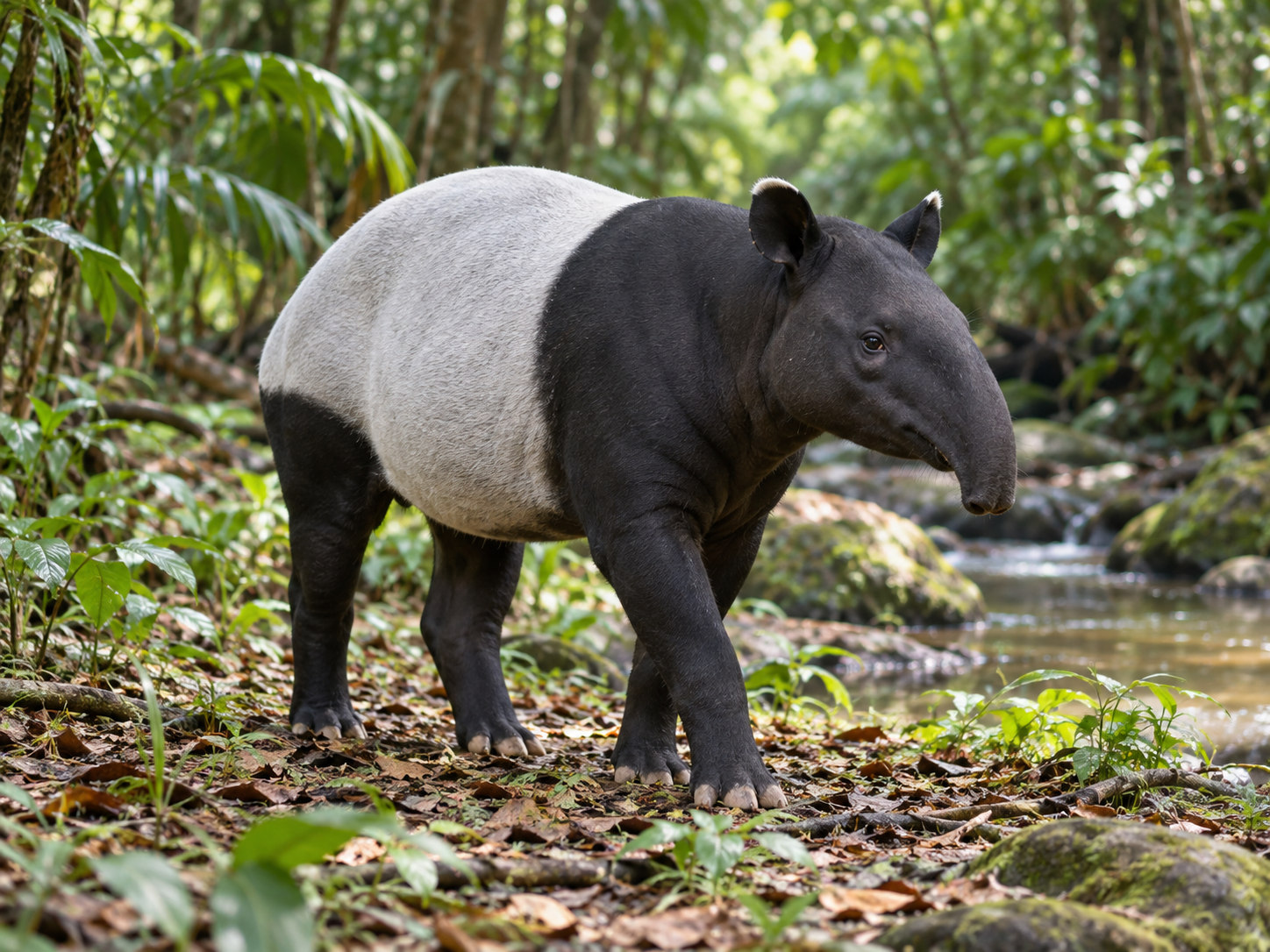 AI-generated animal illustration: Tapir