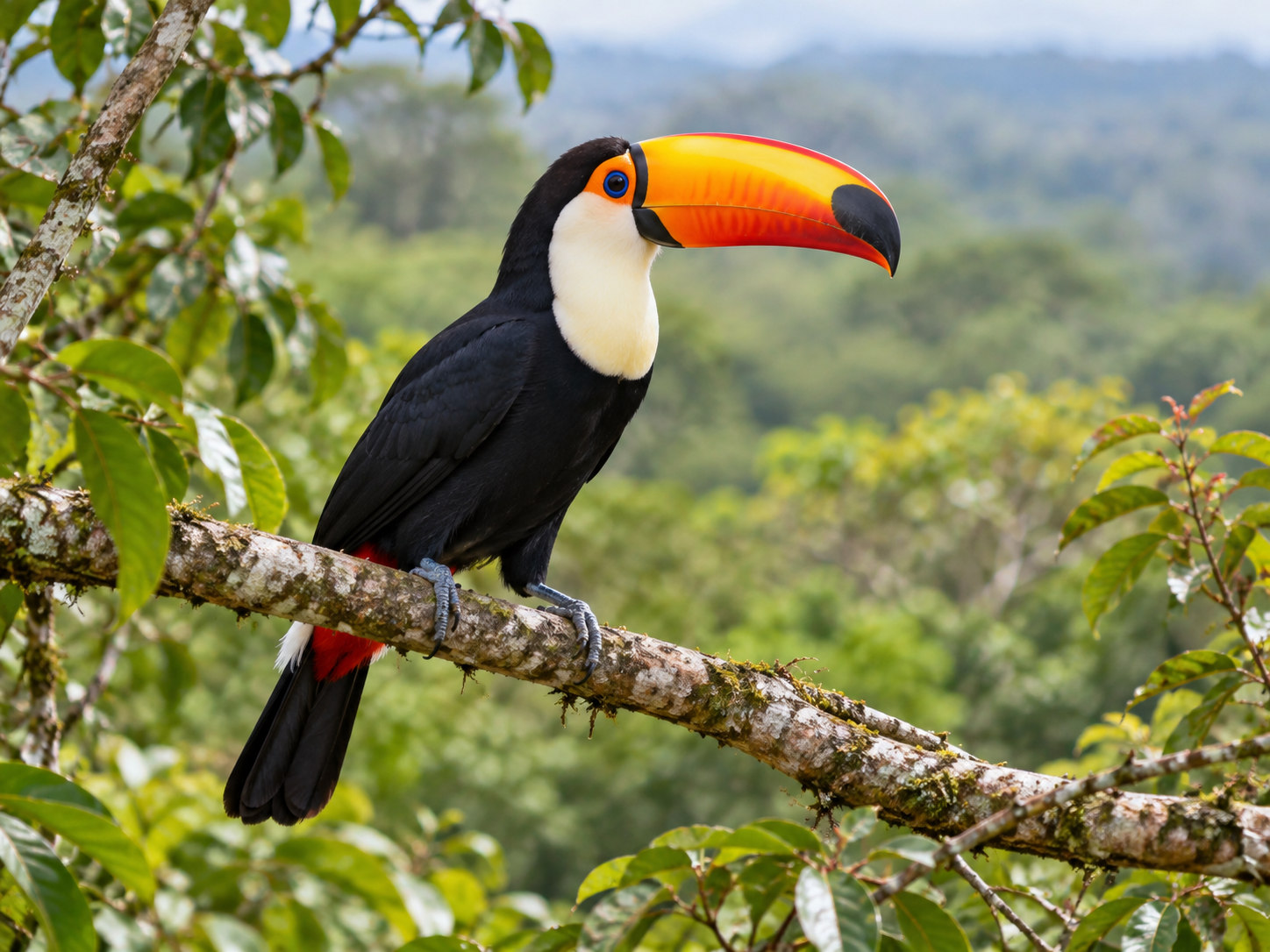 AI-generated animal illustration: Toucan