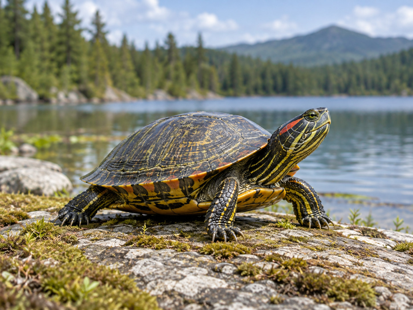 AI-generated animal illustration: Turtle