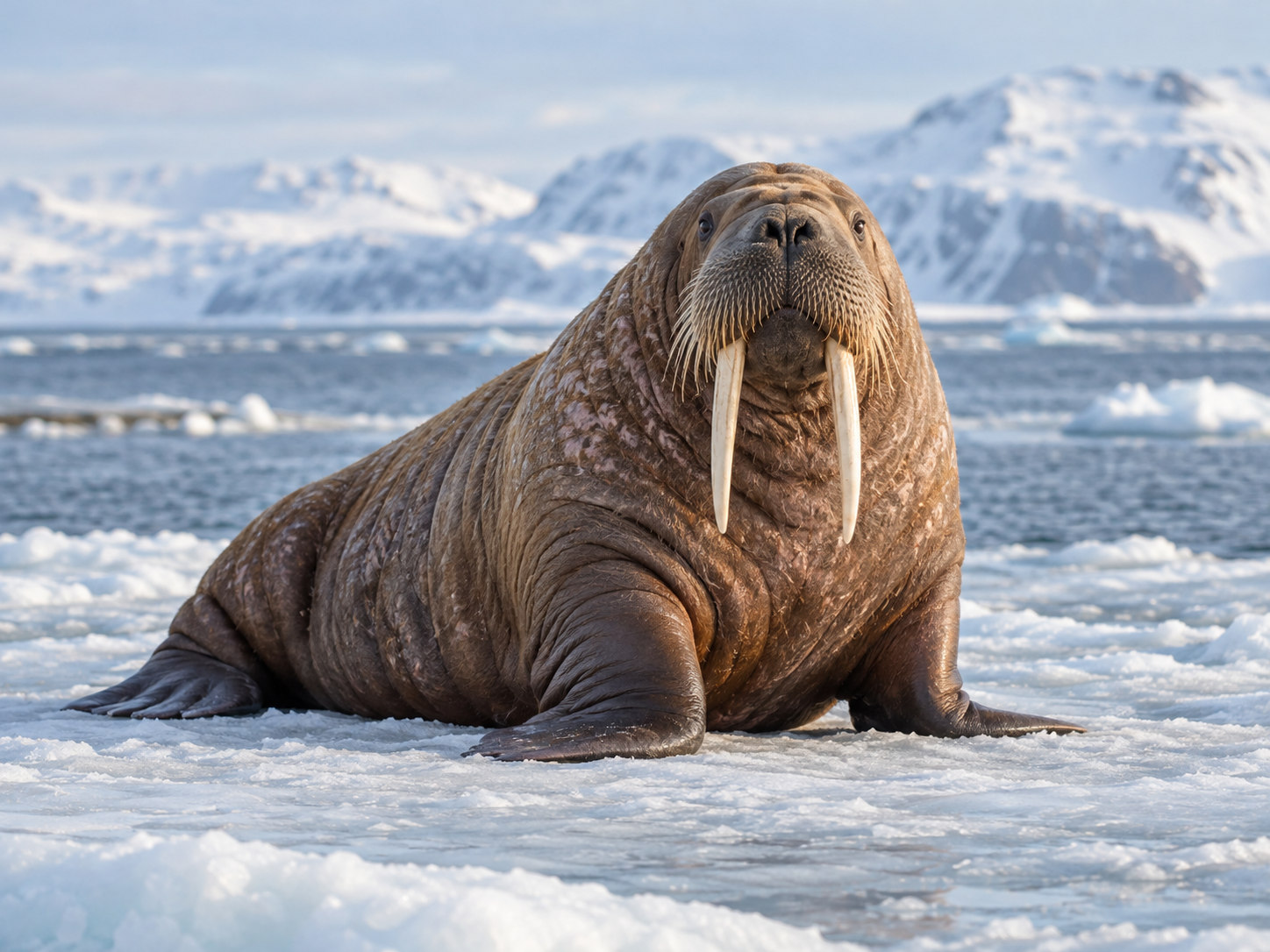 AI-generated animal illustration: Walrus