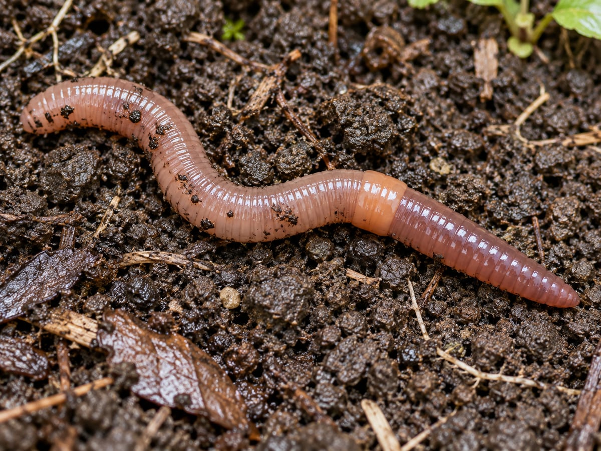 AI-generated animal illustration: Worm