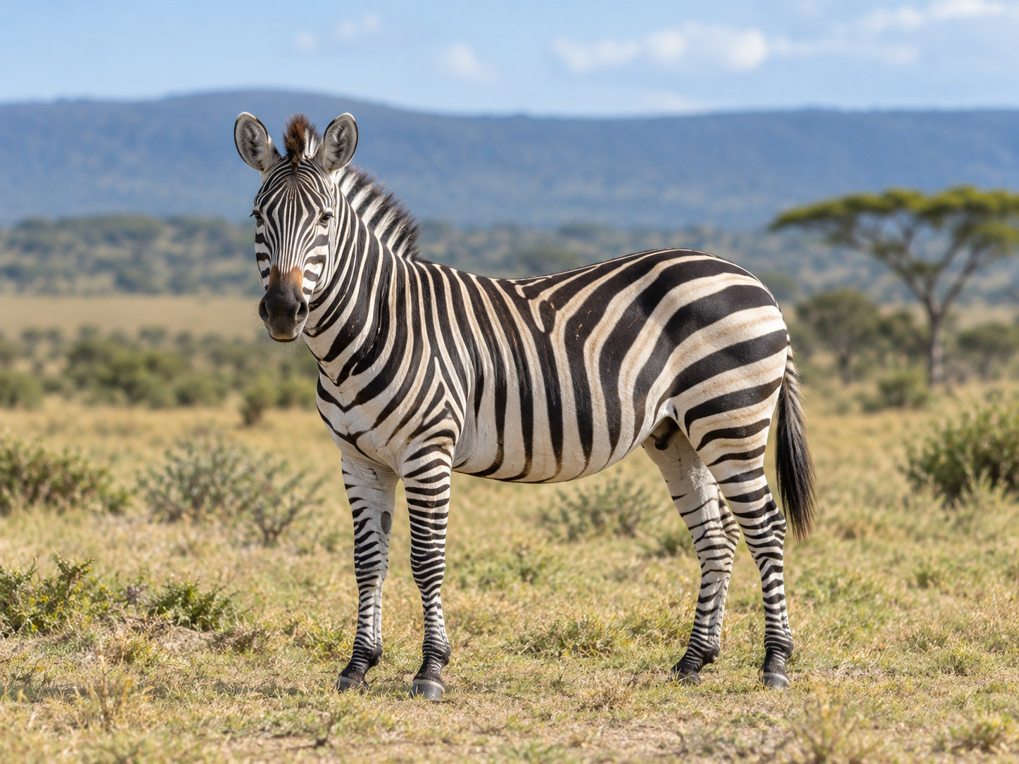 AI-generated animal illustration: Zebra
